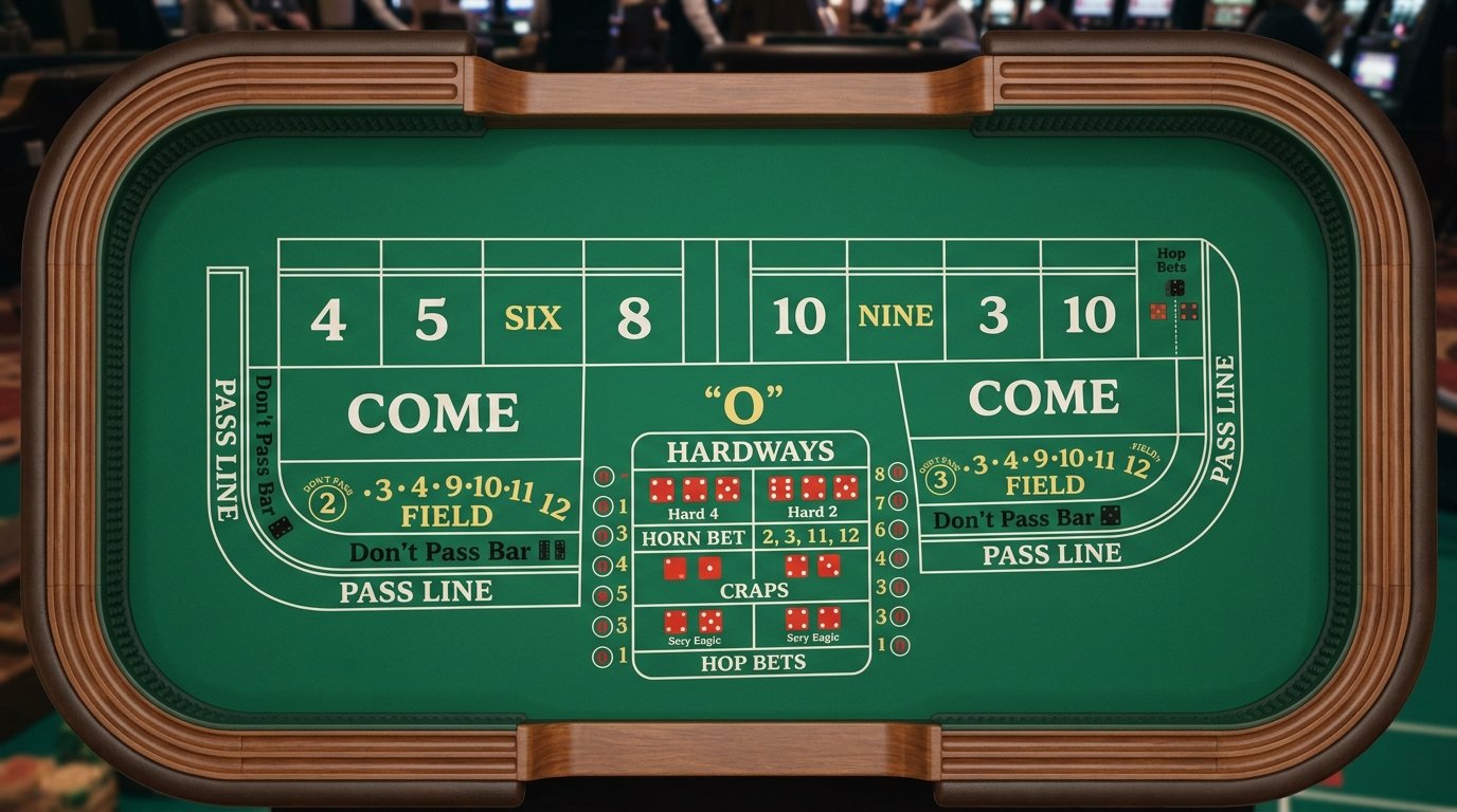 Craps Table Layout Explained: How the Felt Actually Works